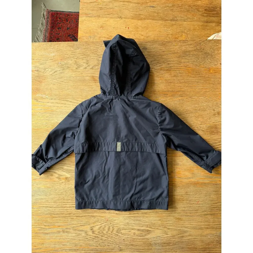 Ralph Lauren Navy Hooded Windbreaker Jacket Toddler 24M / 2T Mesh Lined